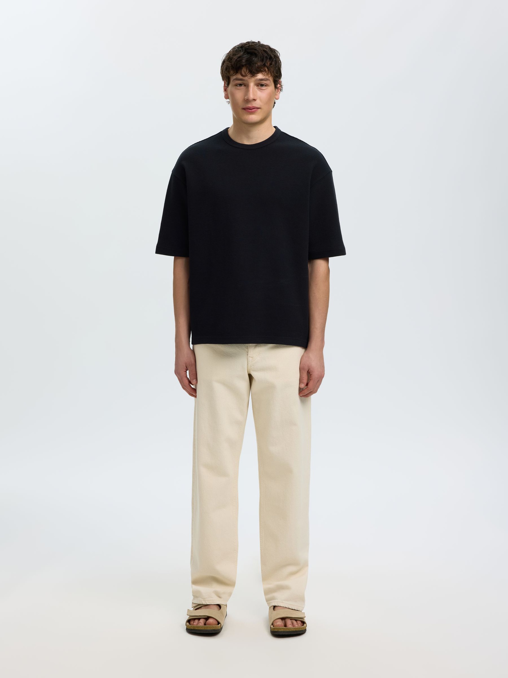 RELAXED FIT T-SHIRT, Black, highres