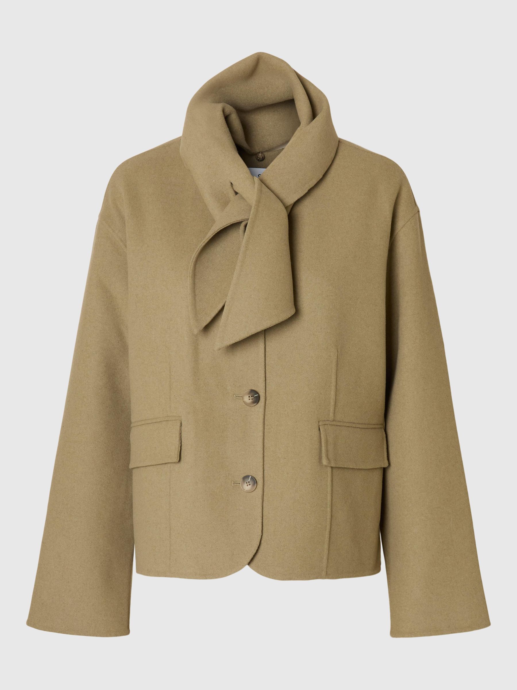 WOOL BLEND JACKET | Green | Selected
