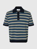 Selected MET KORTE MOUWEN GEBREIDE POLO, Sky Captain, highres - 16100181_SkyCaptain_1238654_001.jpg
