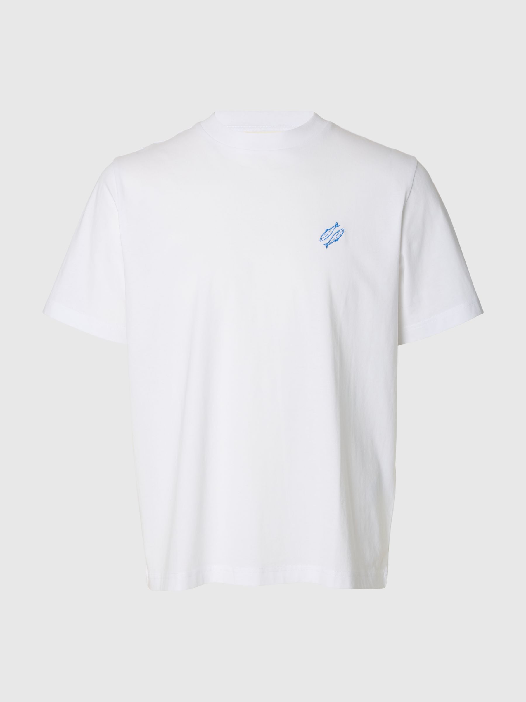 EMBROIDERED T-SHIRT, Bright White, highres