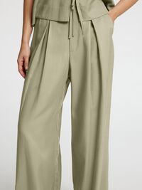 MID WAIST HOSE MIT WEITEM BEIN, Vetiver, highres
