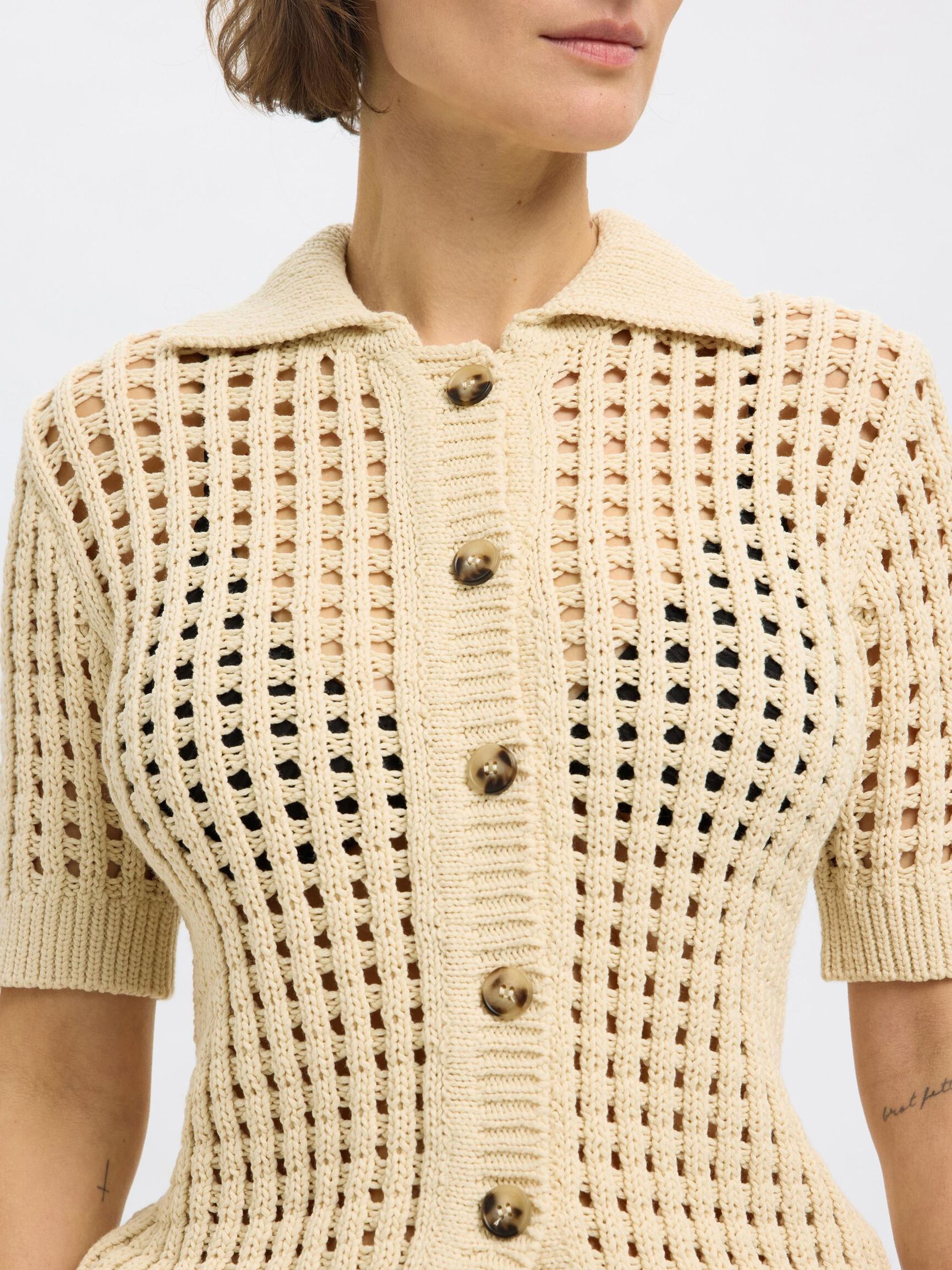 MODÈLE AU CROCHET CARDIGAN EN MAILLE, Birch, highres