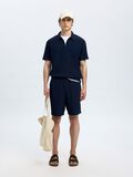 Selected HALF ZIP PLISSE POLO SHIRT, Black Iris, highres - 16094291_BlackIris_005.jpg