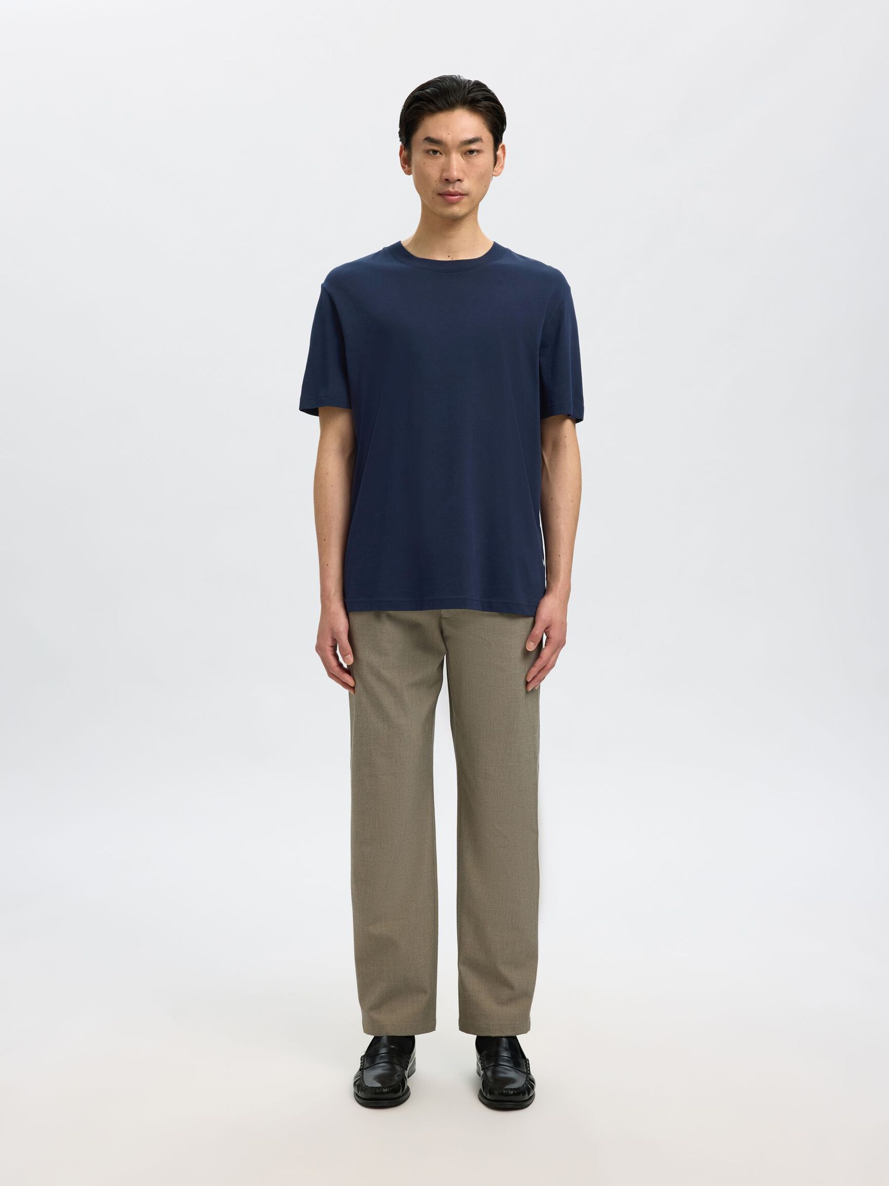RELAXED FIT KURZARM T-SHIRT, Navy Blazer, highres