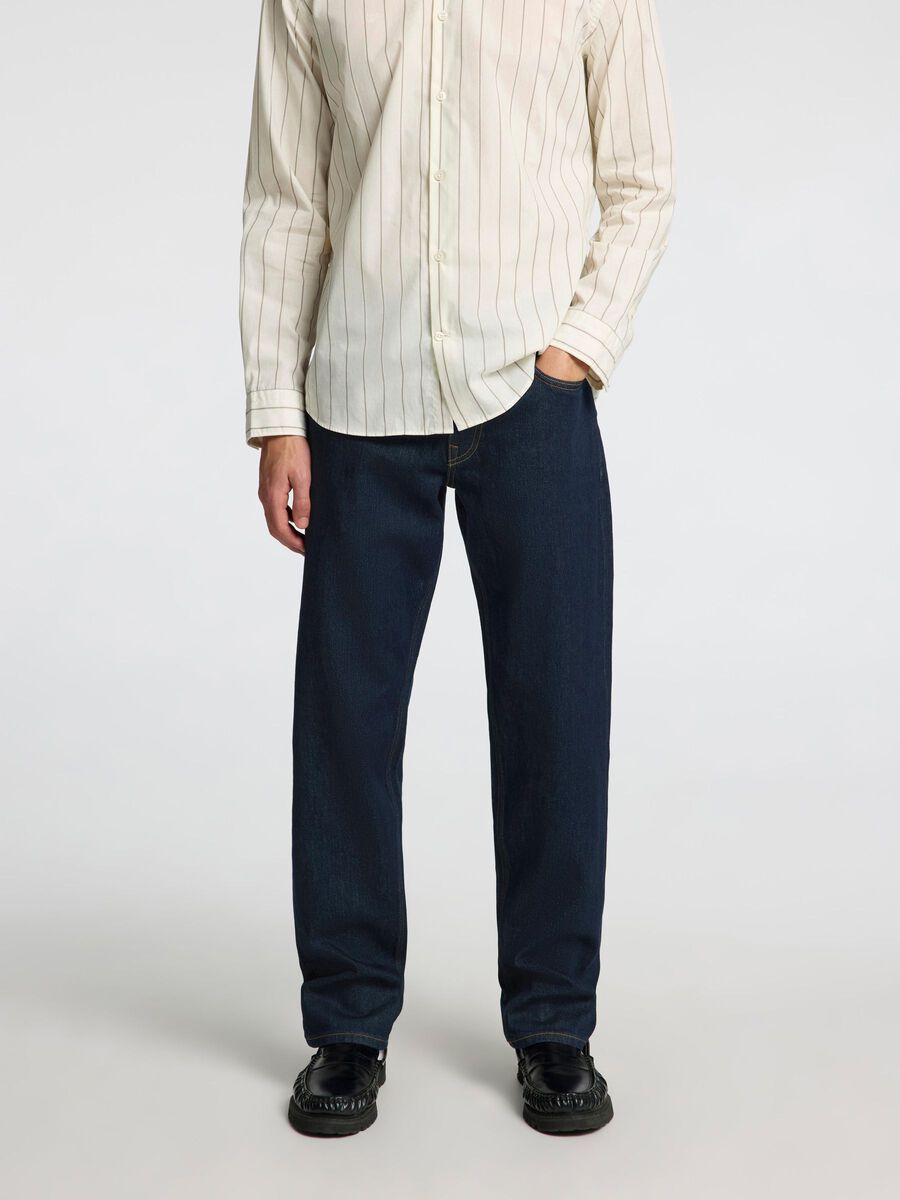Selected 196 STRAIGHT FIT JEANS, Dark Blue Denim, highres - 16098196_DarkBlueDenim_1195489_003.jpg