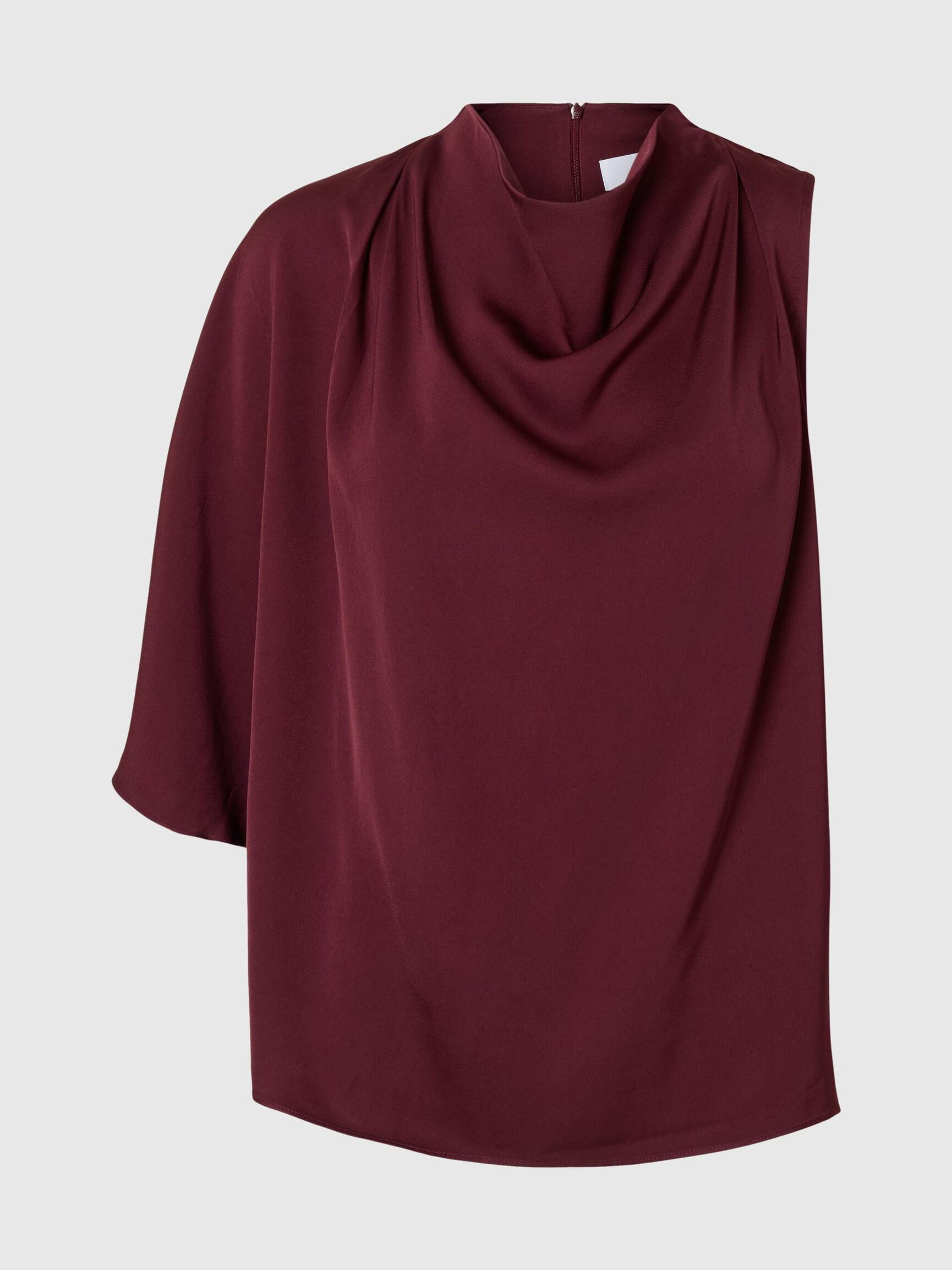 VISCOSE ONE-SHOULDER TOP, Fig, highres