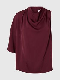 VISCOSE ONE-SHOULDER TOP, Fig, highres