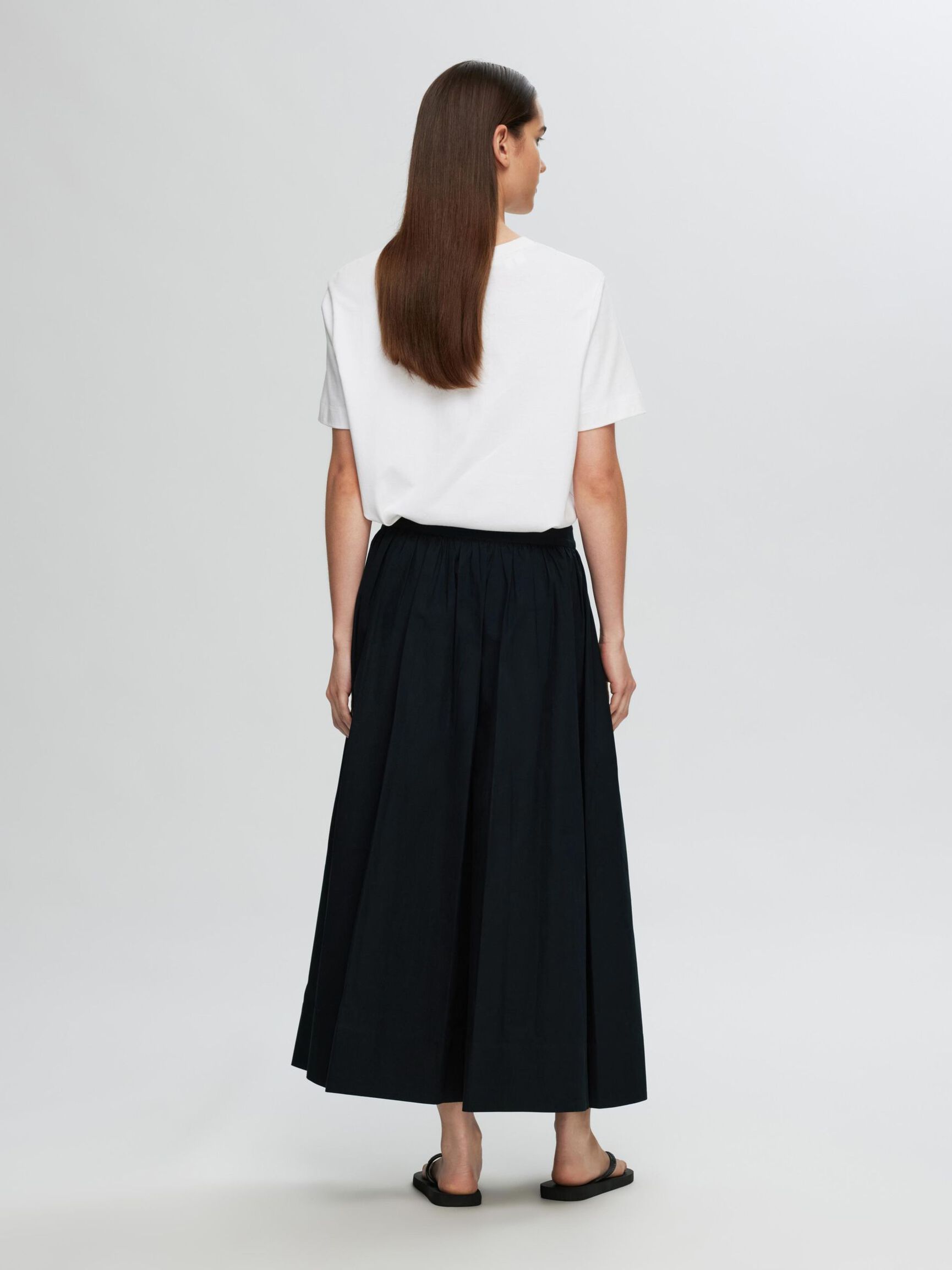 HIGH WAIST MAXI ROK, Black, highres