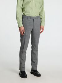 SLIM FIT SUIT TROUSERS, Grey, highres