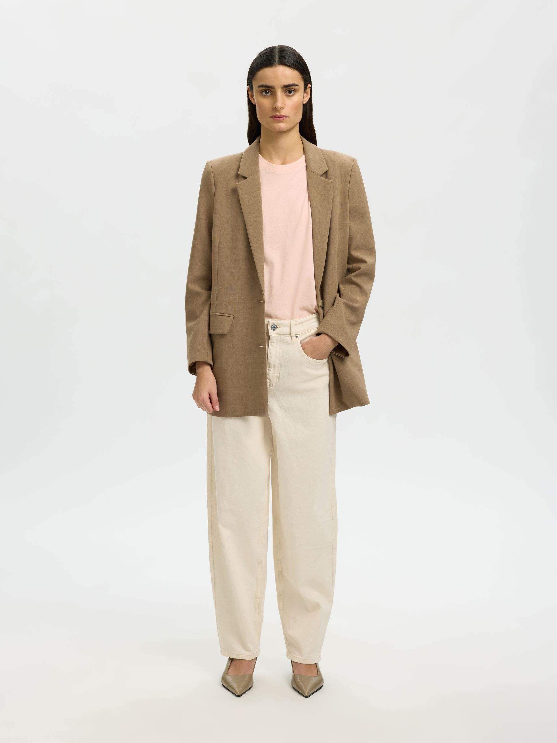 RUFFLED COTTON T-SHIRT, Pale Dogwood, highres