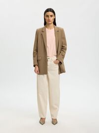 RUFFLED COTTON T-SHIRT, Pale Dogwood, highres