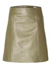 MINI LEREN ROK, Dusky Green, highres