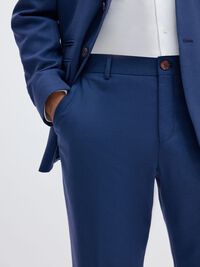 TISSÉ EN LAINE MÉLANGÉE PANTALON, Blue Depths, highres