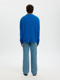 100% WOOL JUMPER, Victoria Blue, highres