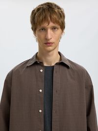RELAXED FIT LONG SLEEVED SHIRT, Morel, highres