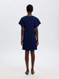 COTTON SHORT SLEEVED MINI DRESS, Ocean Cavern, highres