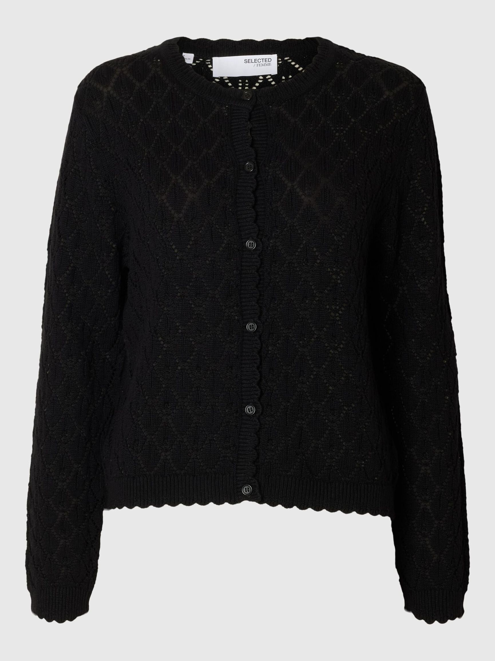 STRUCTURED FIT STRICKJACKE, Black, highres