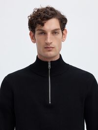 HALF-ZIP JUMPER, Anthracite, highres