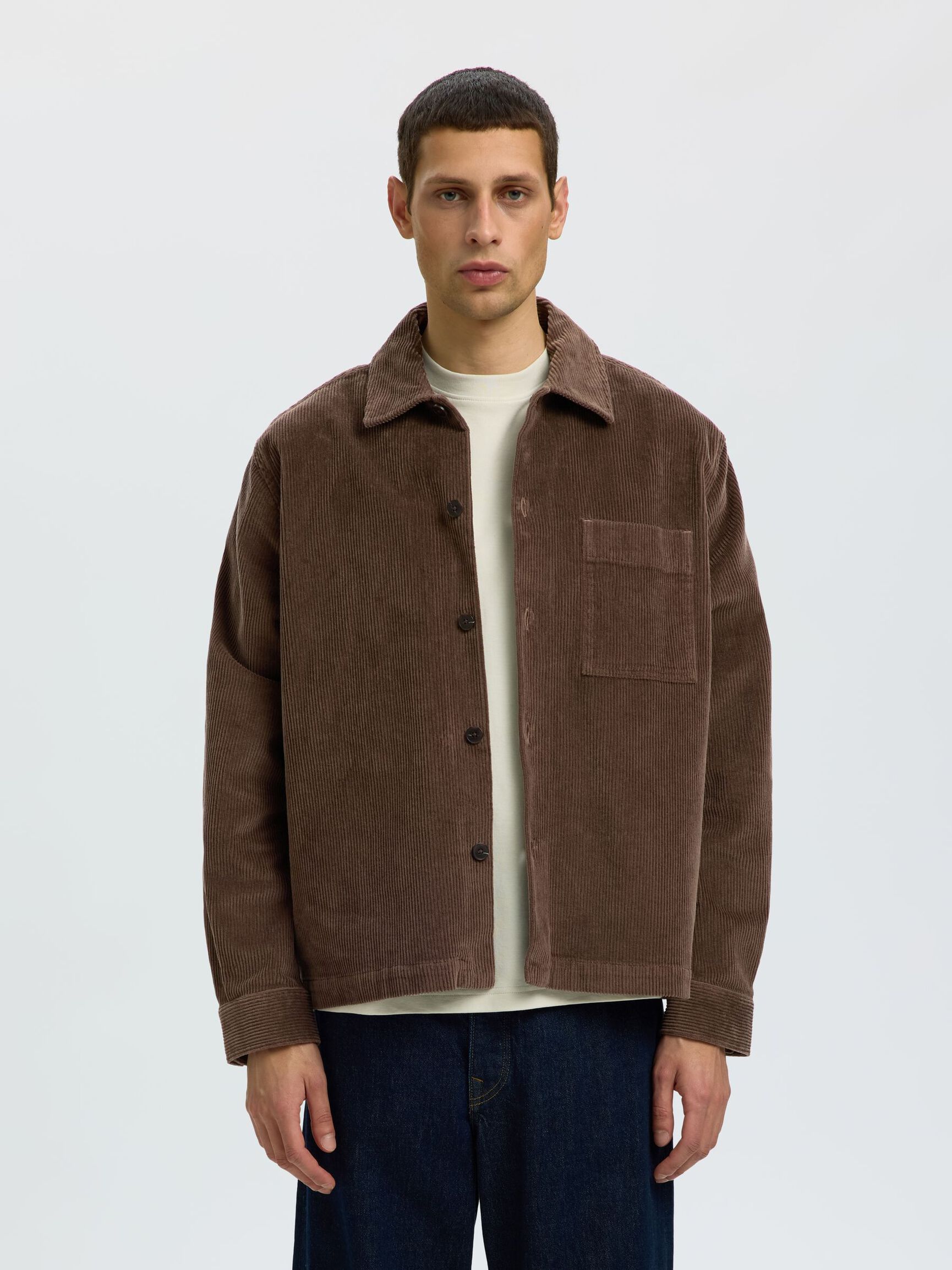 CORDUROY OVERSHIRT, Chocolate Chip, highres