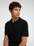 Selected 100% KATOEN GEBREIDE POLO, Black, highres - 16096390_Black_008.jpg