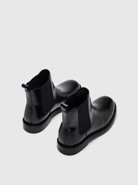 LEATHER CHELSEA BOOTS, Black, highres