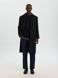 WOOL BLEND KNITTED VEST, Sky Captain, highres