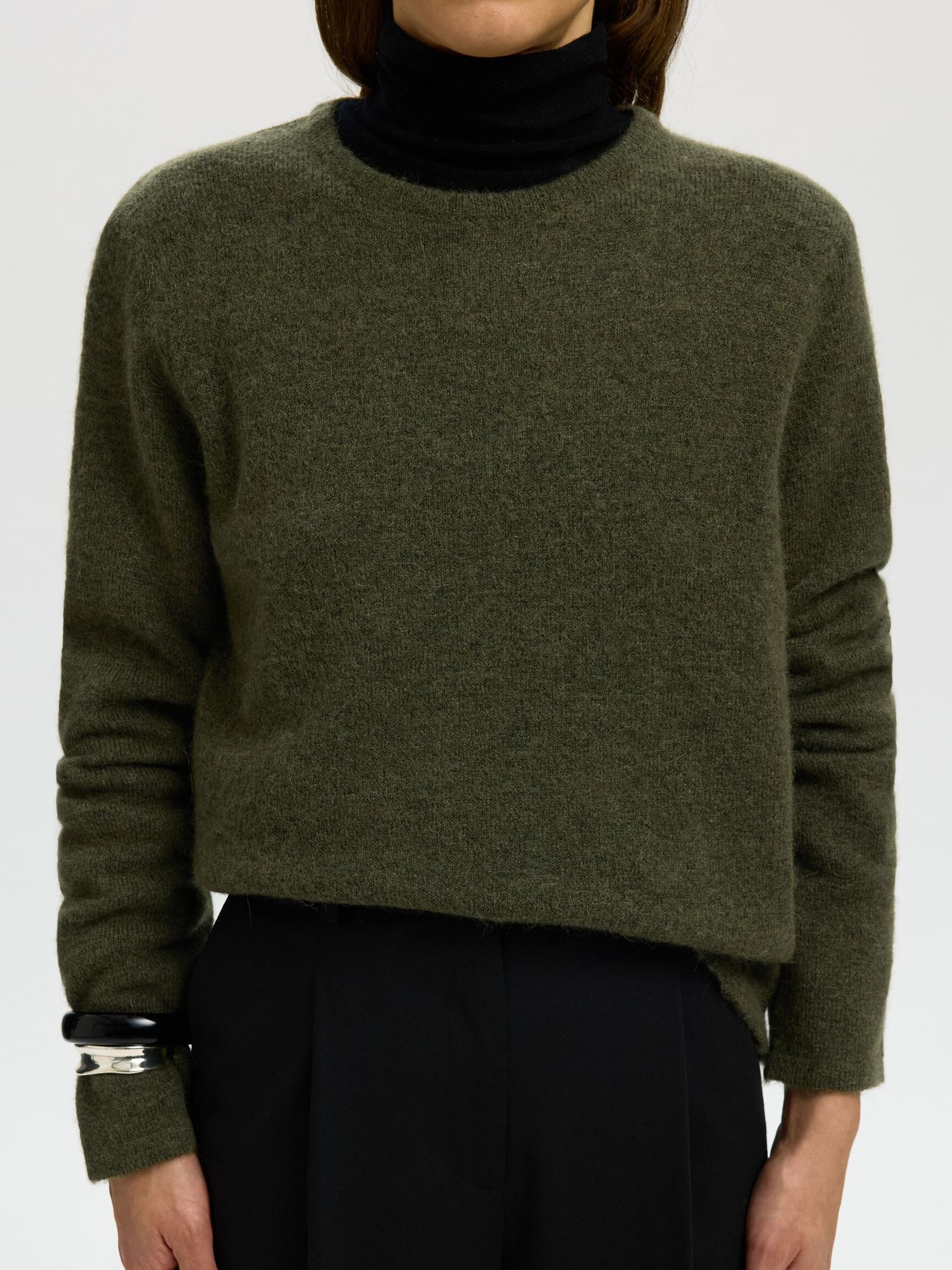 WOOL BLEND KNITTED PULLOVER, Kalamata, highres