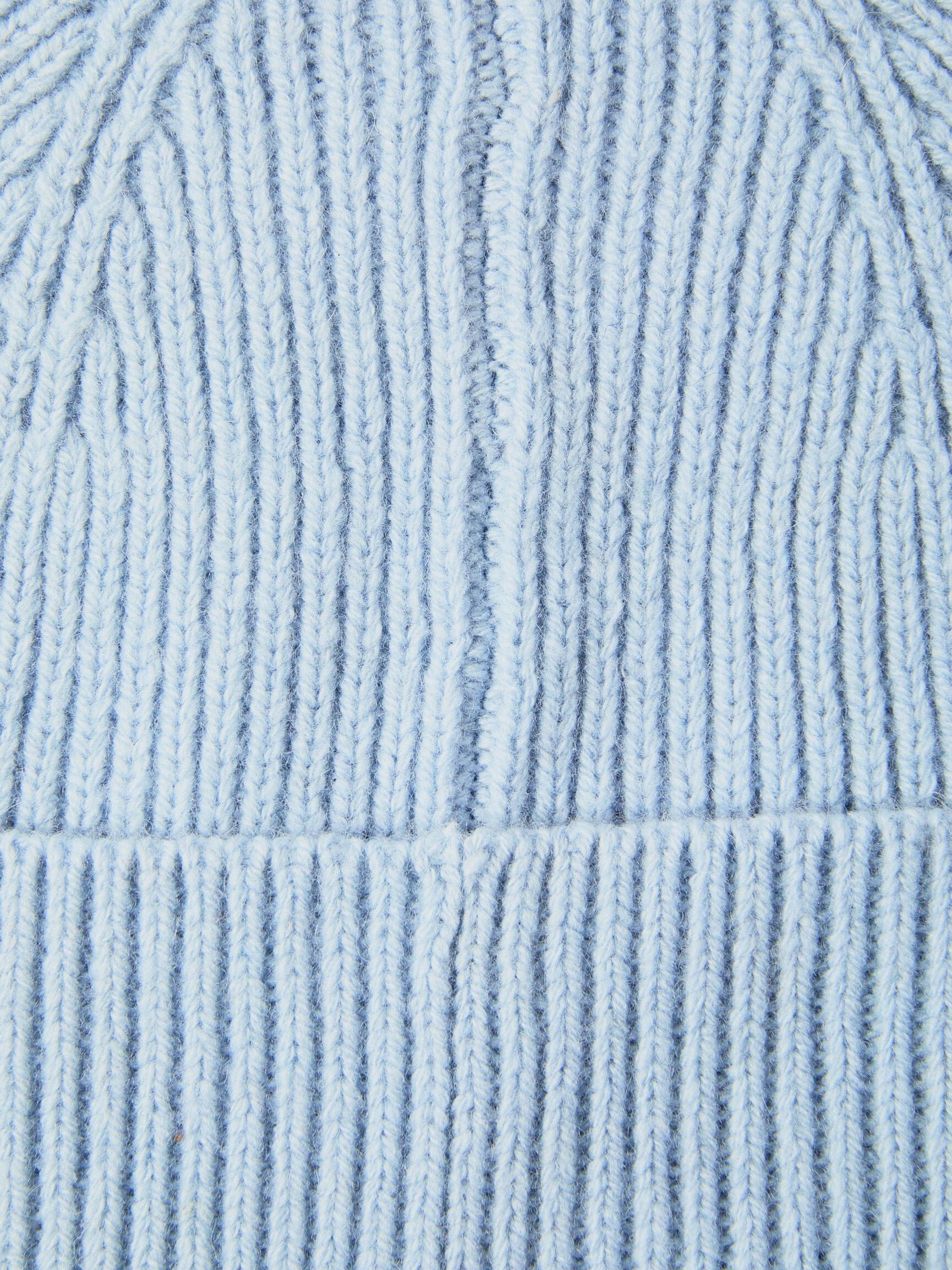 100% MERINO WOOL BEANIE, Cashmere Blue, highres