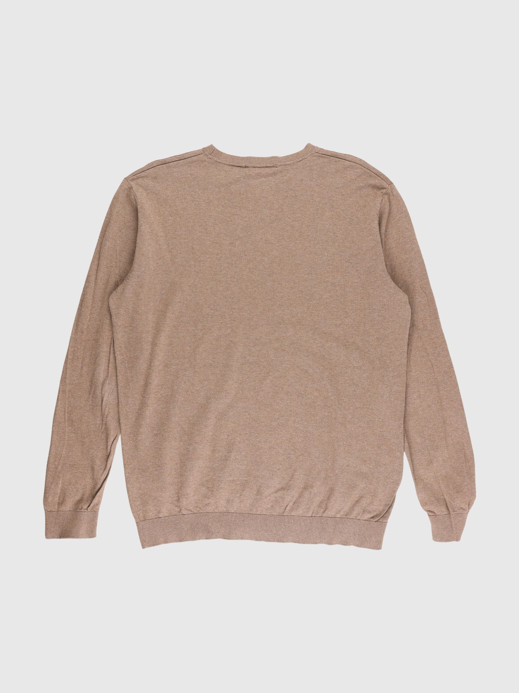 LONG-SLEEVED CREWNECK JUMPER, Savannah Tan, highres