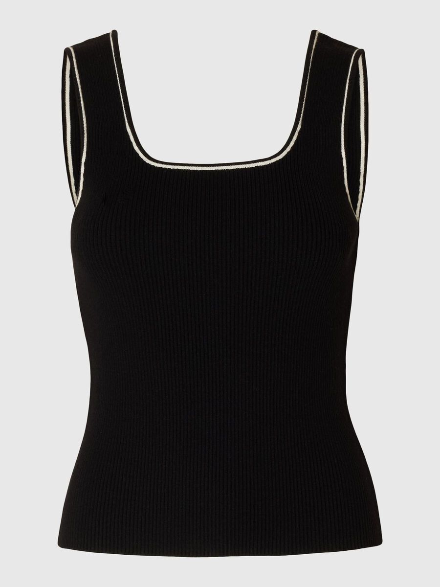 Selected ÄRMELLOSES STRICKTOP, Black, highres - 16097531_Black_1189410_001.jpg