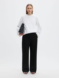  VEYRA ELASTICATED WAIST WIDE-LEG TROUSERS, Black, highres