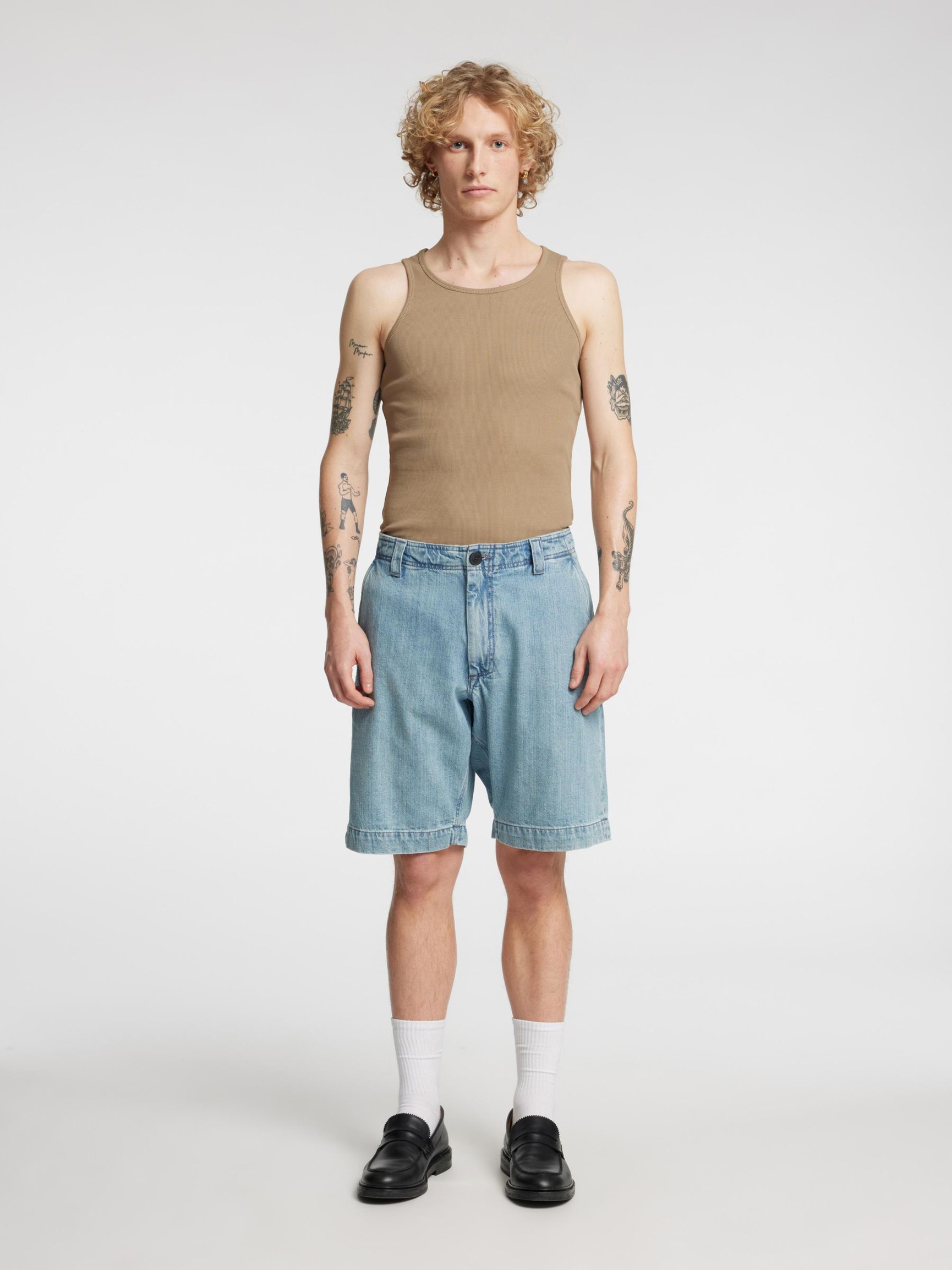 REGULAR FIT TANK TOP, Weathered Teak, highres