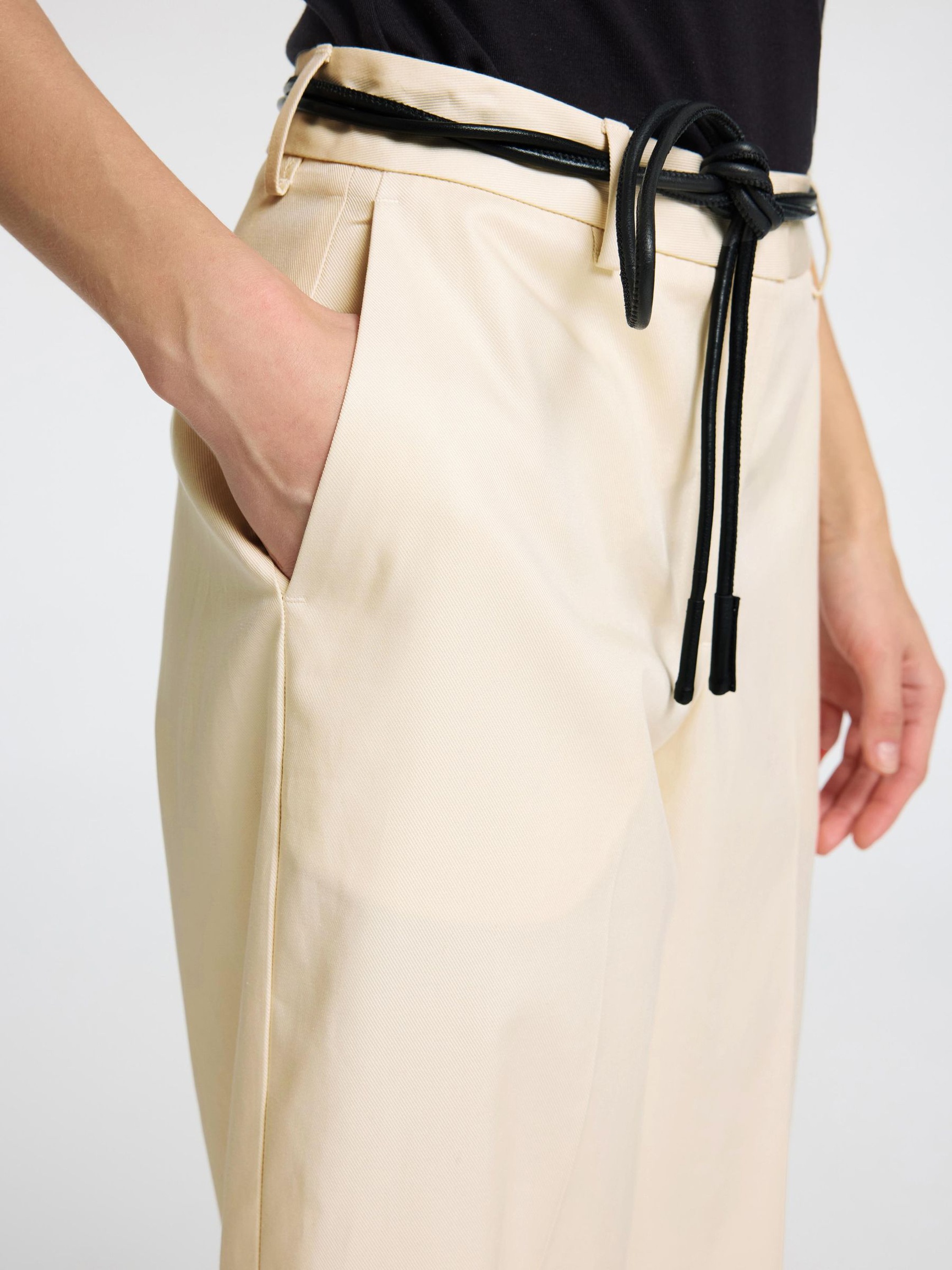 MID WAIST BARREL FIT TROUSERS, Birch, highres