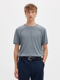 REGULAR T-SHIRT, Medium Grey Melange, highres