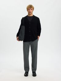 LAINE MÉLANGÉE CARDIGAN, Black, highres