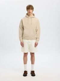 100% BOMULL HOODIE, Oatmeal, highres