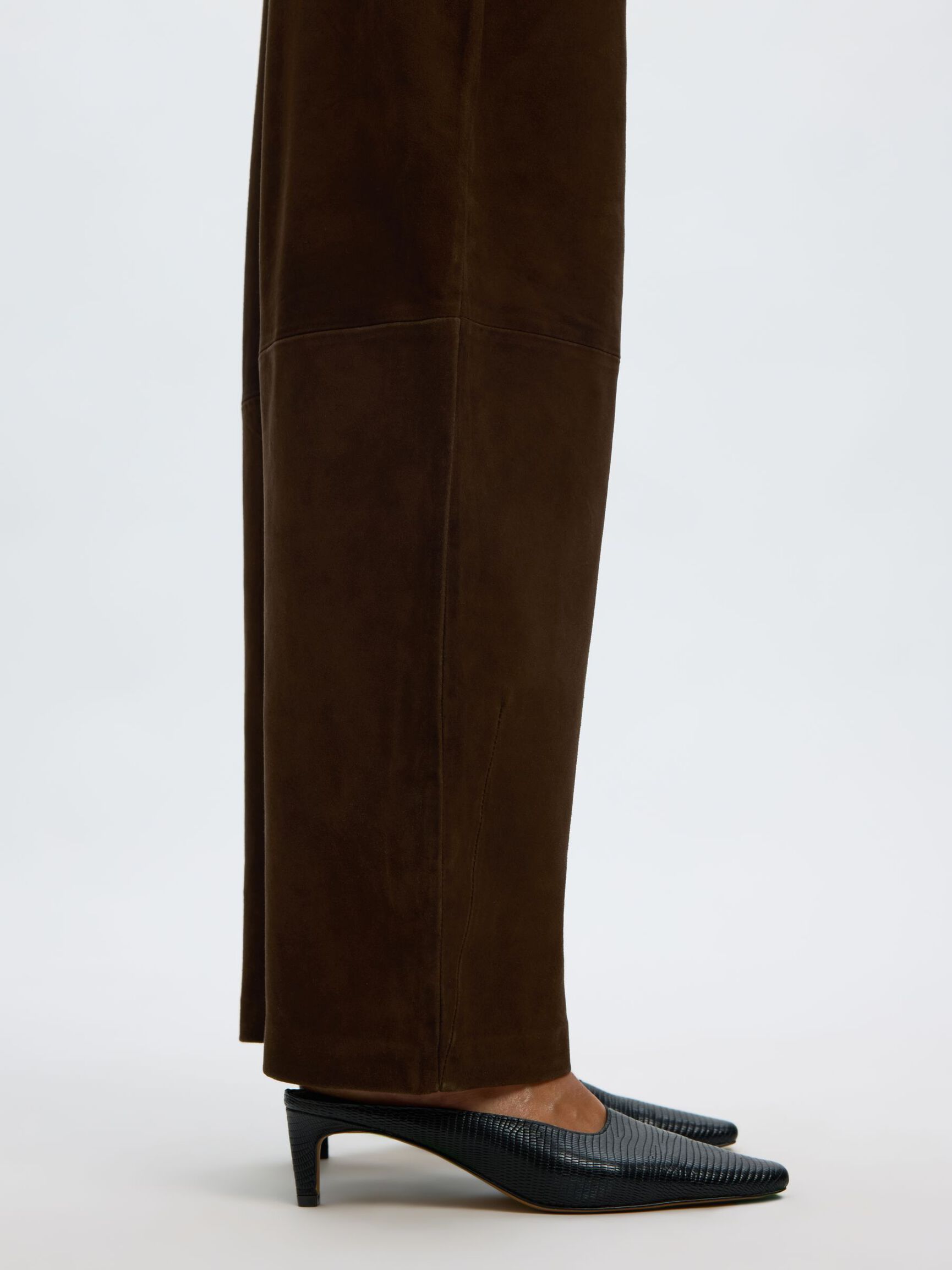 SUEDE BARREL FIT TROUSERS, Delicioso, highres