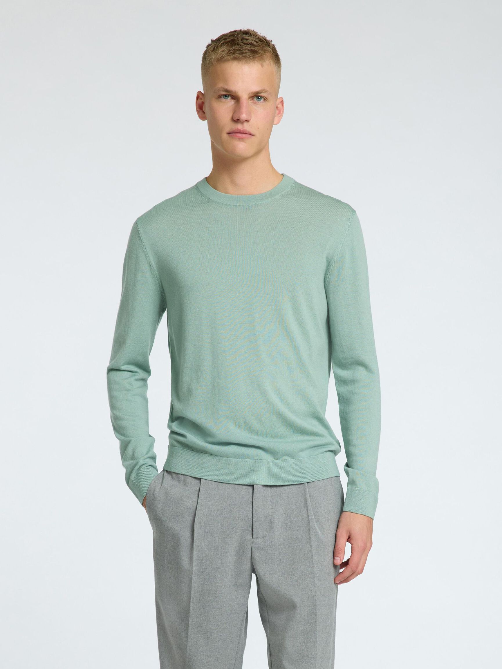 SWETER Z OKRĄGŁYM DEKOLTEM, Iceberg Green, highres
