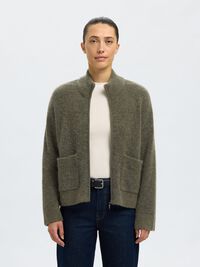 LAINE MÉLANGÉE CARDIGAN, Kalamata, highres