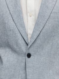 REGULAR FIT LEINENMIX BLAZER, Light Blue, highres