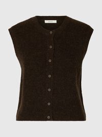 LAINE MÉLANGÉE GILET TRICOTÉ, Delicioso, highres