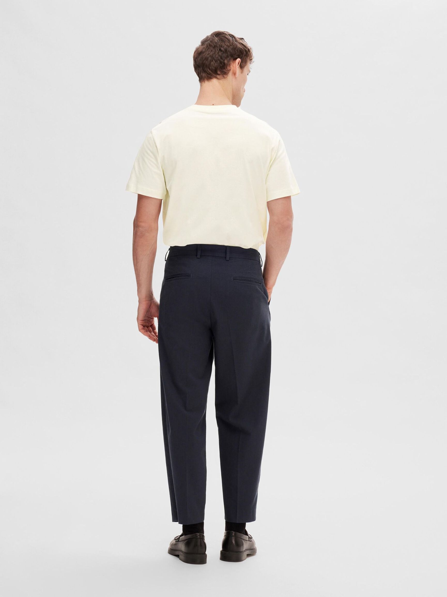 CROPPED 180 RELAXED FIT HOSE, Navy Blazer, highres
