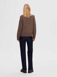 WOLLGEMISCH ROLLKRAGEN PULLOVER, Morel, highres
