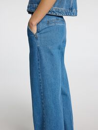 EXTRA WIJDE PIJPEN JEANS, Medium Blue Denim, highres