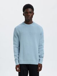 CREWNECK JUMPER, Dusty Blue, highres