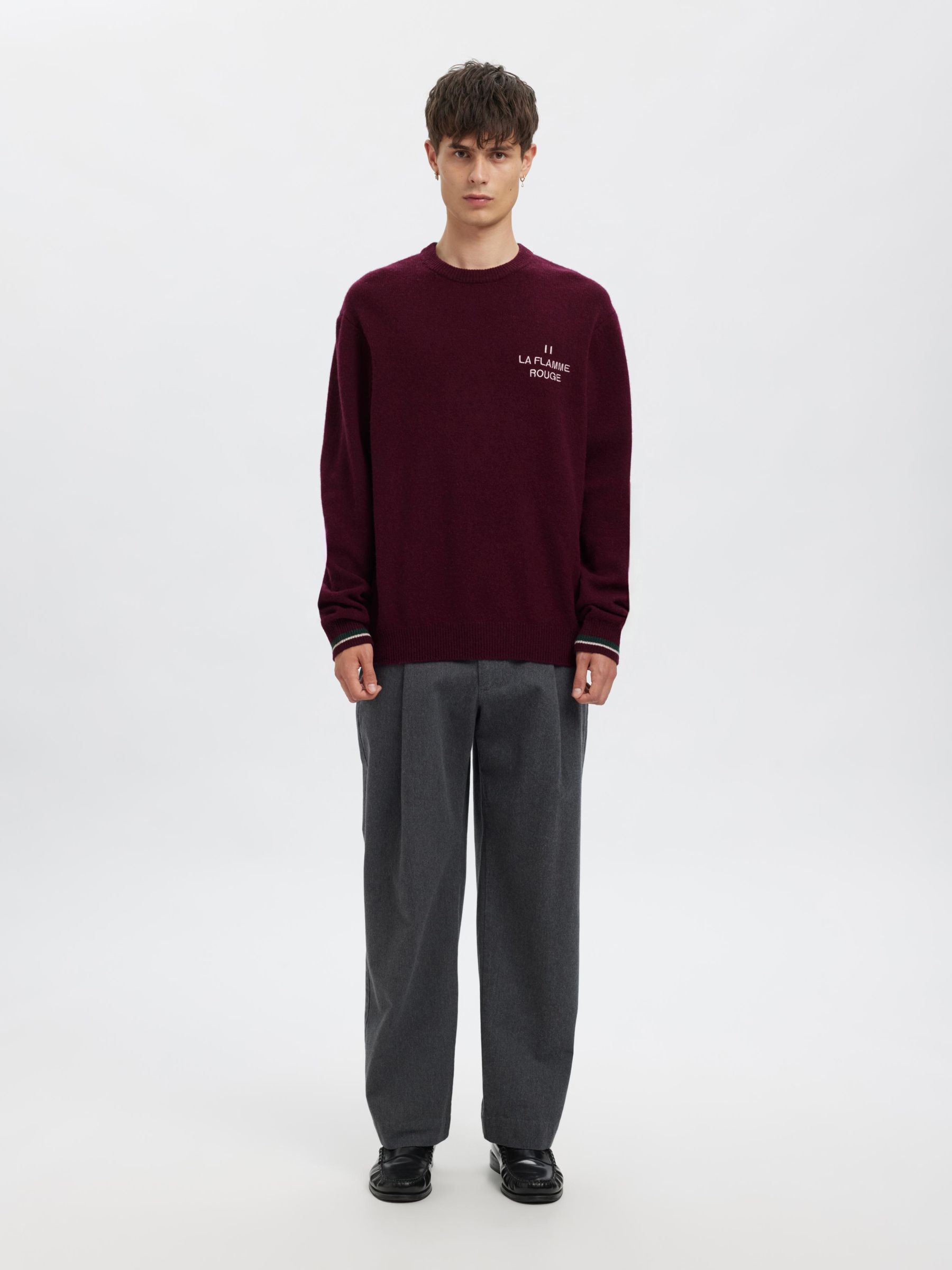 REGULAR FIT KNITTED PULLOVER, Loganberry, highres
