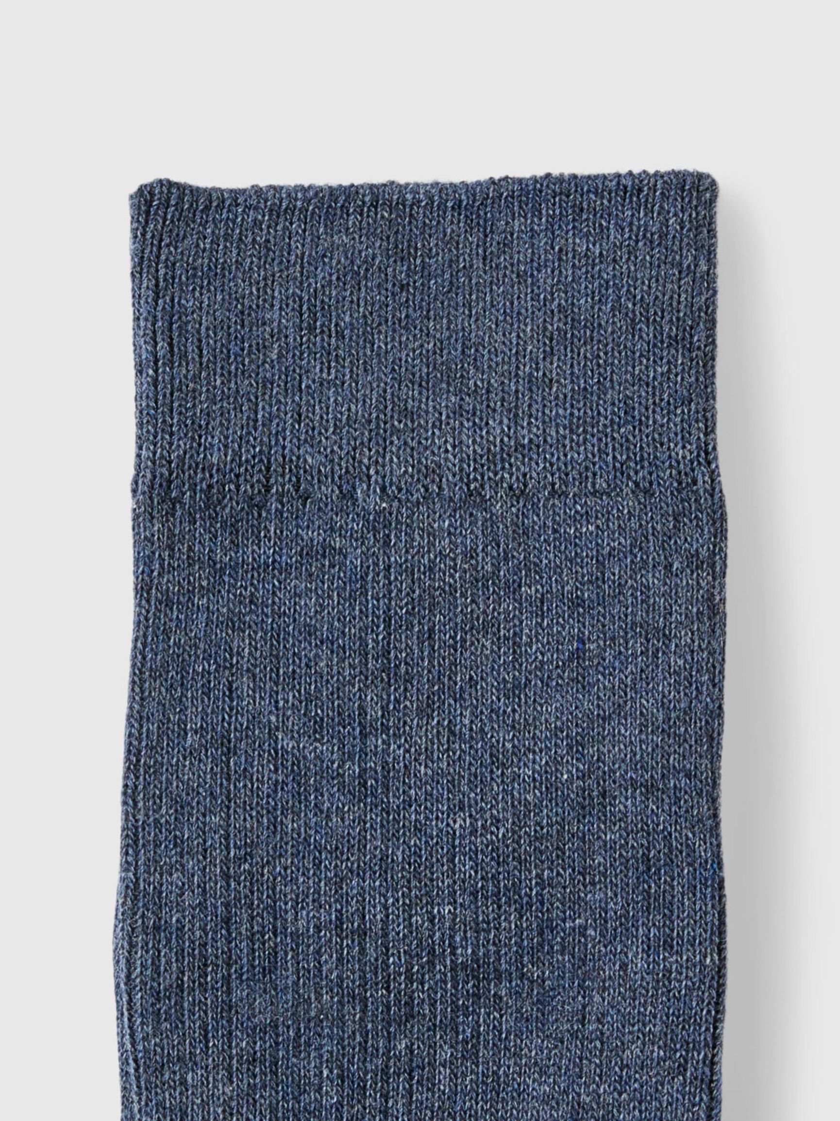 COTTON BLEND SOCKS, Sky Captain, highres