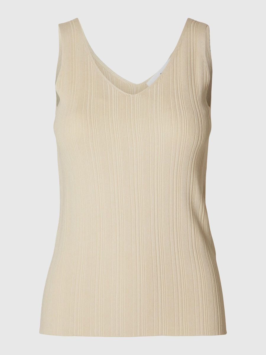 Selected STRIKKET TANKTOP, Birch, highres - 16093905_Birch_001.jpg
