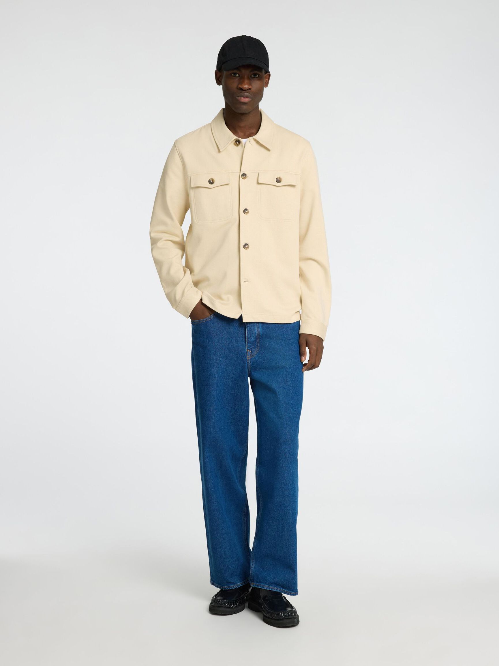 REGULAR FIT OVERSHIRT, Fog, highres
