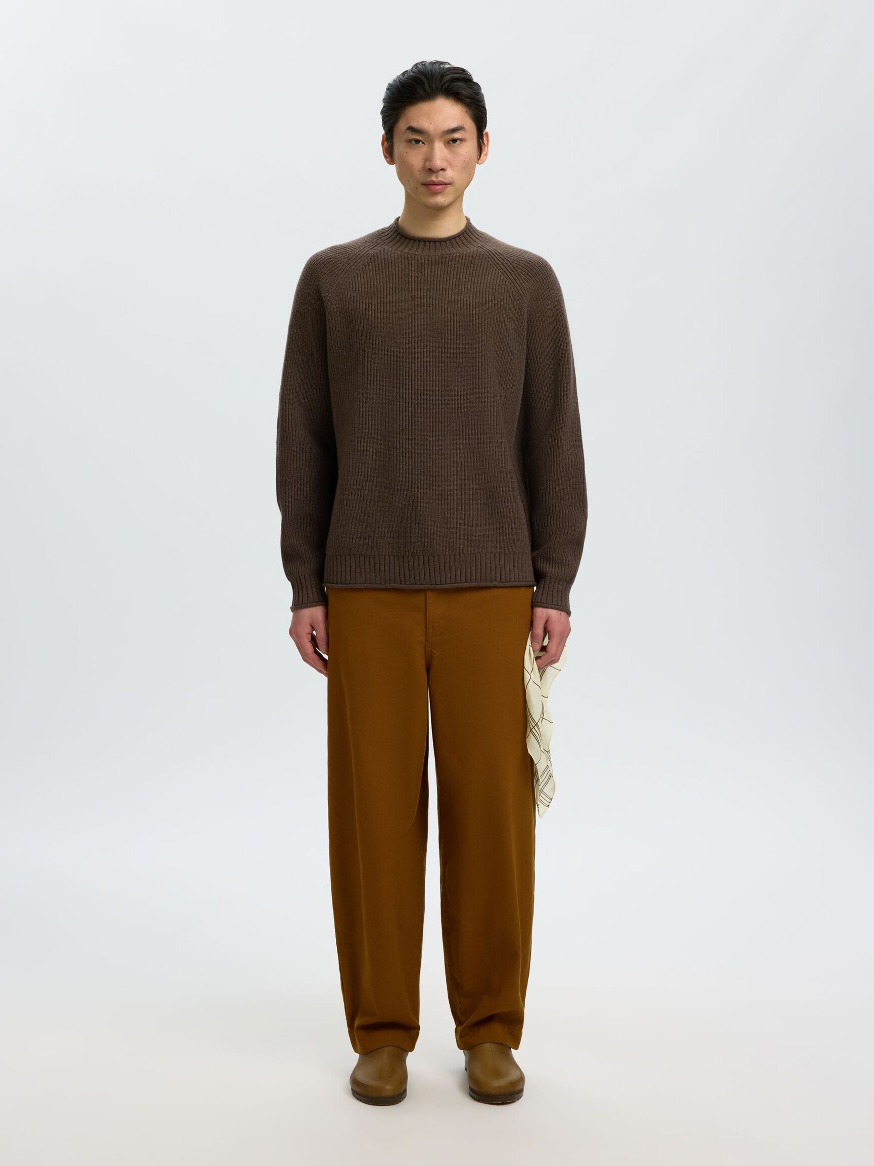 WOOL JUMPER, Turkish Coffee, highres